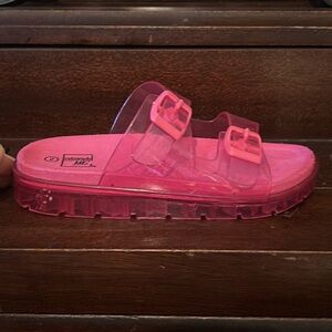 Pink Transparent Women's Sandals